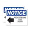 Signmission Pedestrians Use Door OSHA Notice Sign, Plastic, 10in W x 7in L, 2PK OS-2PACK-NS-P-710-L-17169 - alternate 1
